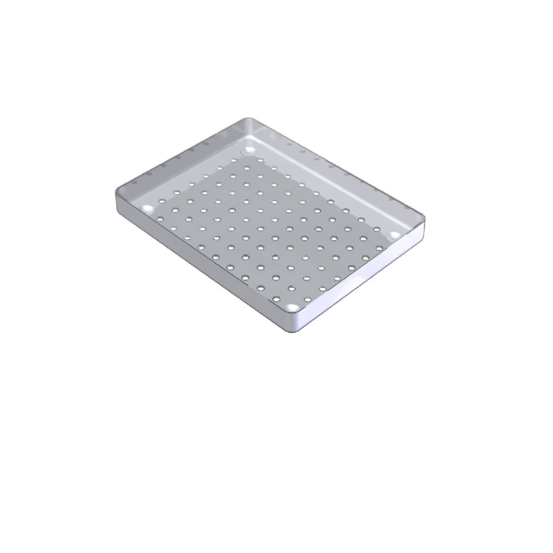 Plateau Inox Perforé 18x14cm