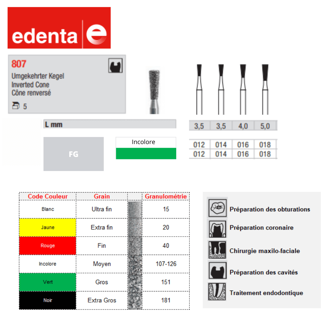 Fraise Cône Renversé (x5)