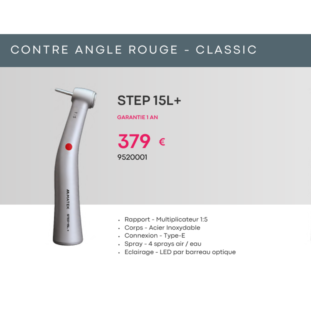 Contre-Angle Rouge Classic - STEP 15L+ MATEK