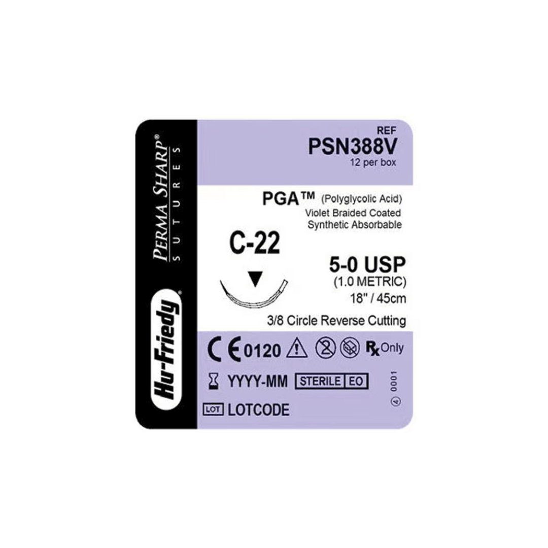 Perma Sharp PGA Sutures C-22 (x12)